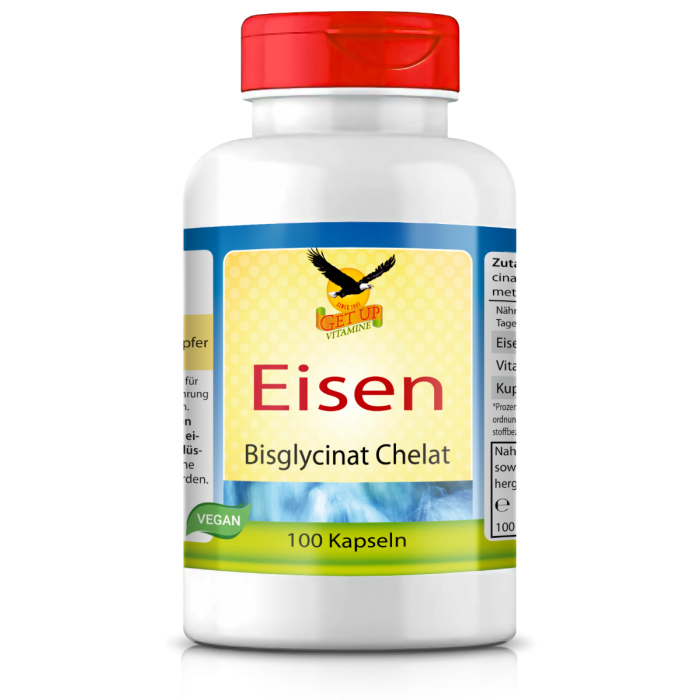 Eisen Premium Bisglycinat + Kupfer & Vitamin C von GetUP Eisen Premium Bisglycinat + Kupfer & Vitamin C von GetUP