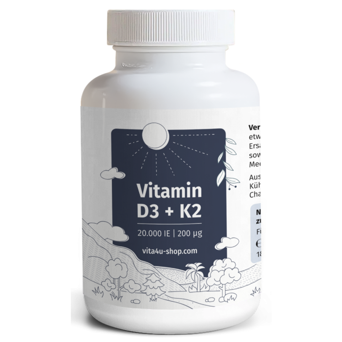 Vitamin D3 20000 I.E. mit 200 μg Vitamin K2 Vitamin D3 20000 I.E. mit 200 μg Vitamin K2