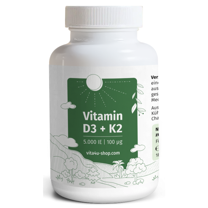 Vitamin D3 5000 I.E. mit 100 μg Vitamin K2 Vitamin D3 5000 I.E. mit 100 μg Vitamin K2