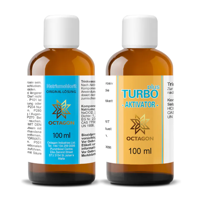 2-Komponenten-System: Natriumchlorit + TURBO = 30 Sekunden & fertig hier bestellen 2-Komponenten-System: Natriumchlorit + TURBO = 30 Sekunden & fertig hier bestellen
